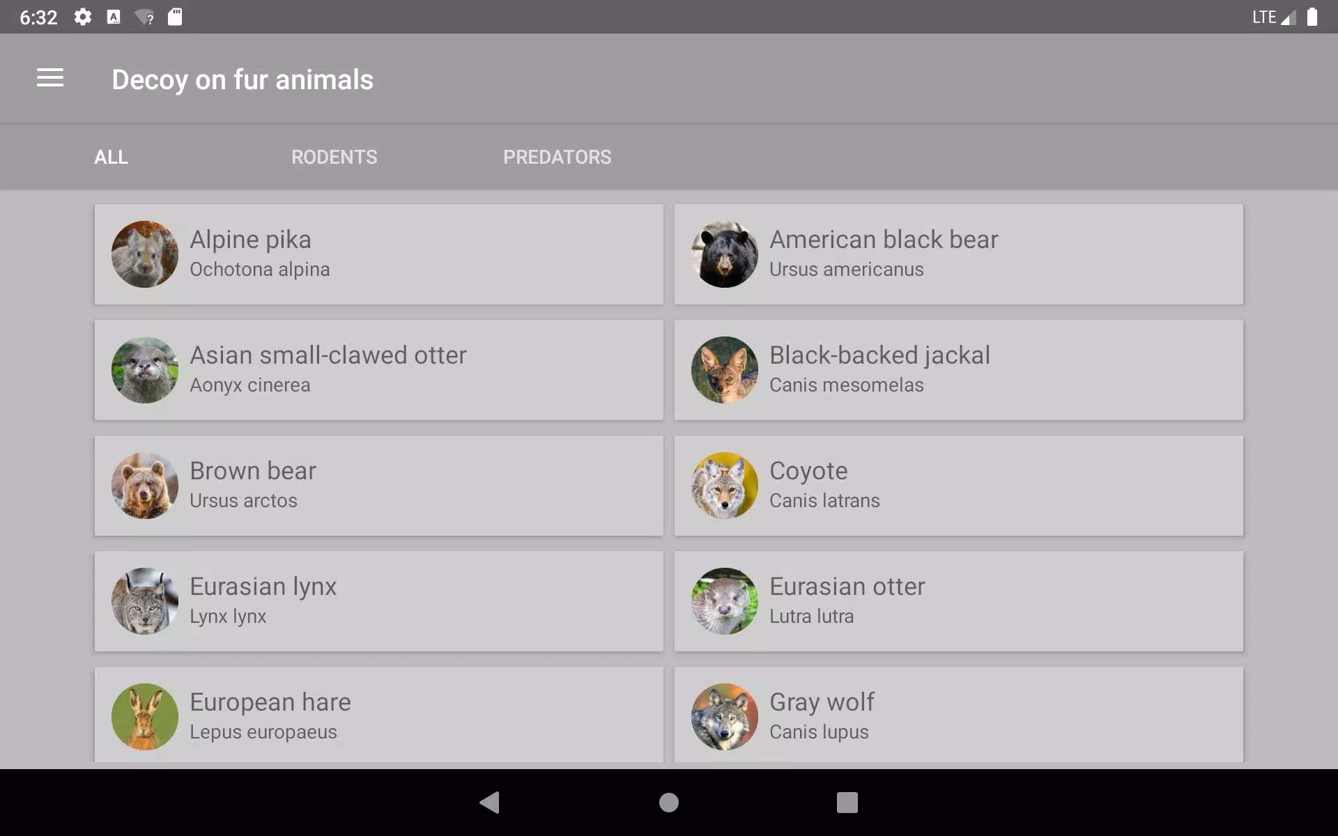 Decoy on fur animals Screenshots