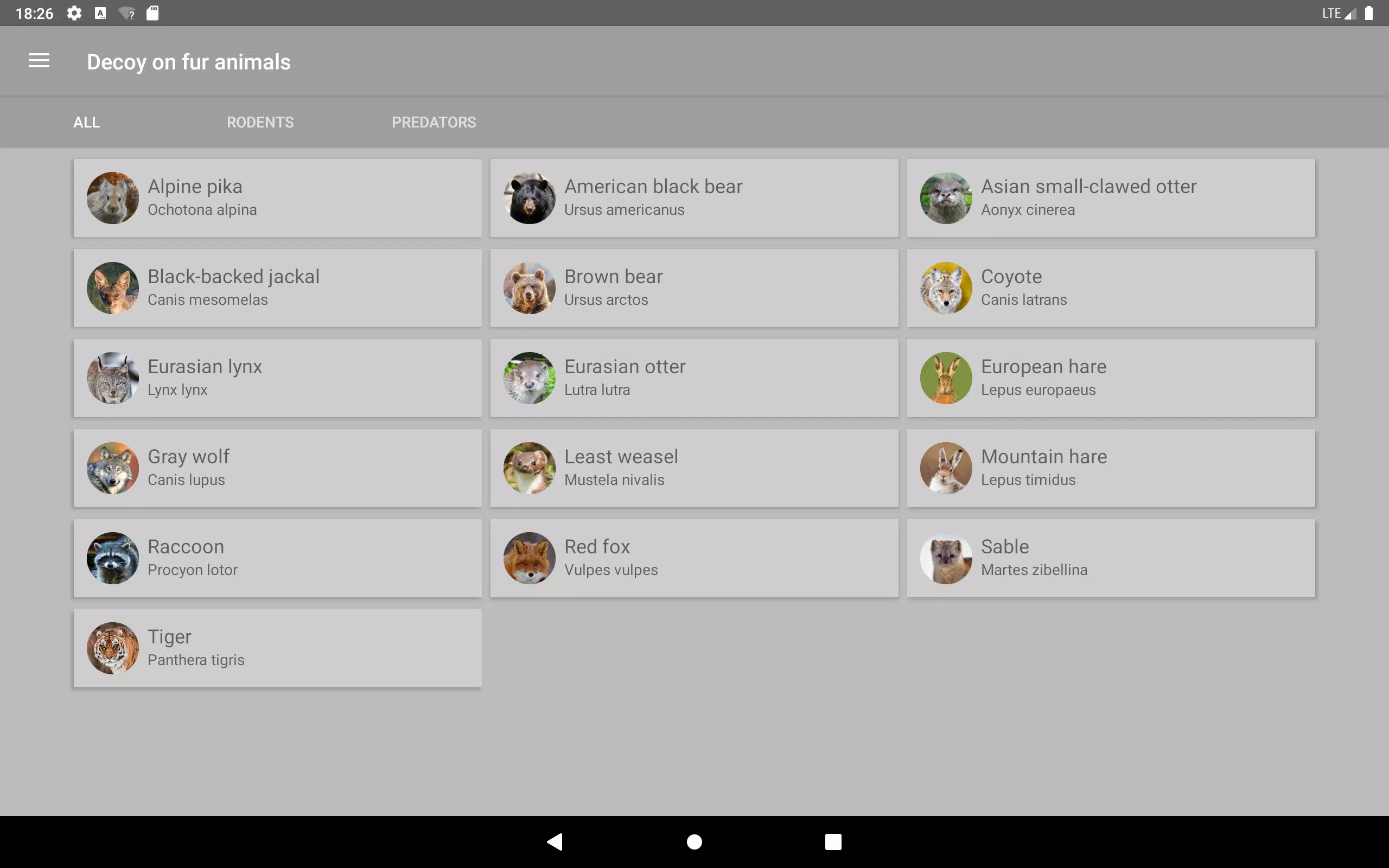 Decoy on fur animals Screenshots