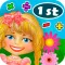Math. Girl. Flowers. 1st Grade
