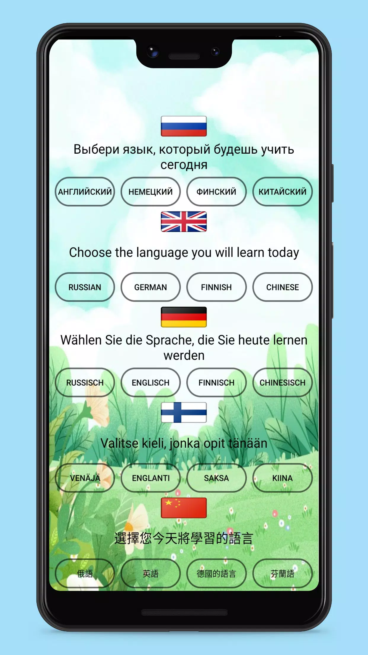 German Finnish Chinese Russian Screenshots