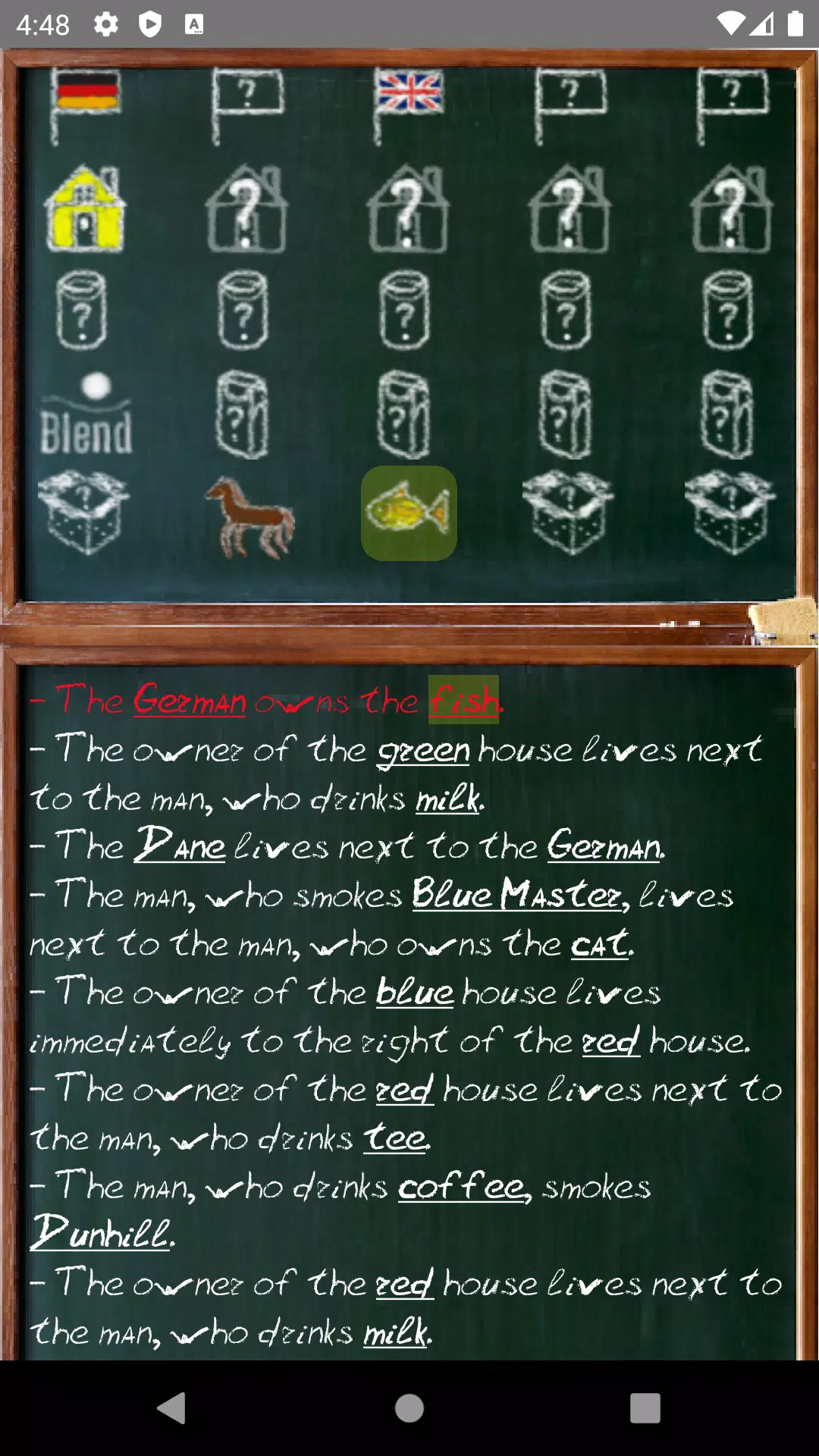 Zrzuty ekranu Einstein's riddle