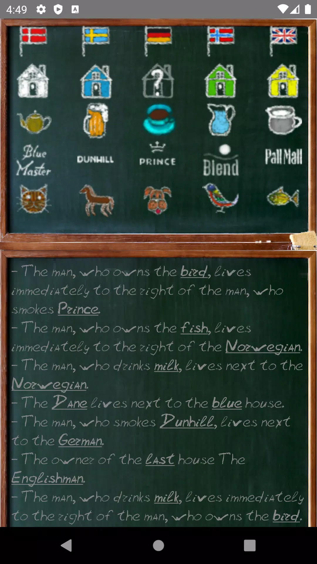 Zrzuty ekranu Einstein's riddle