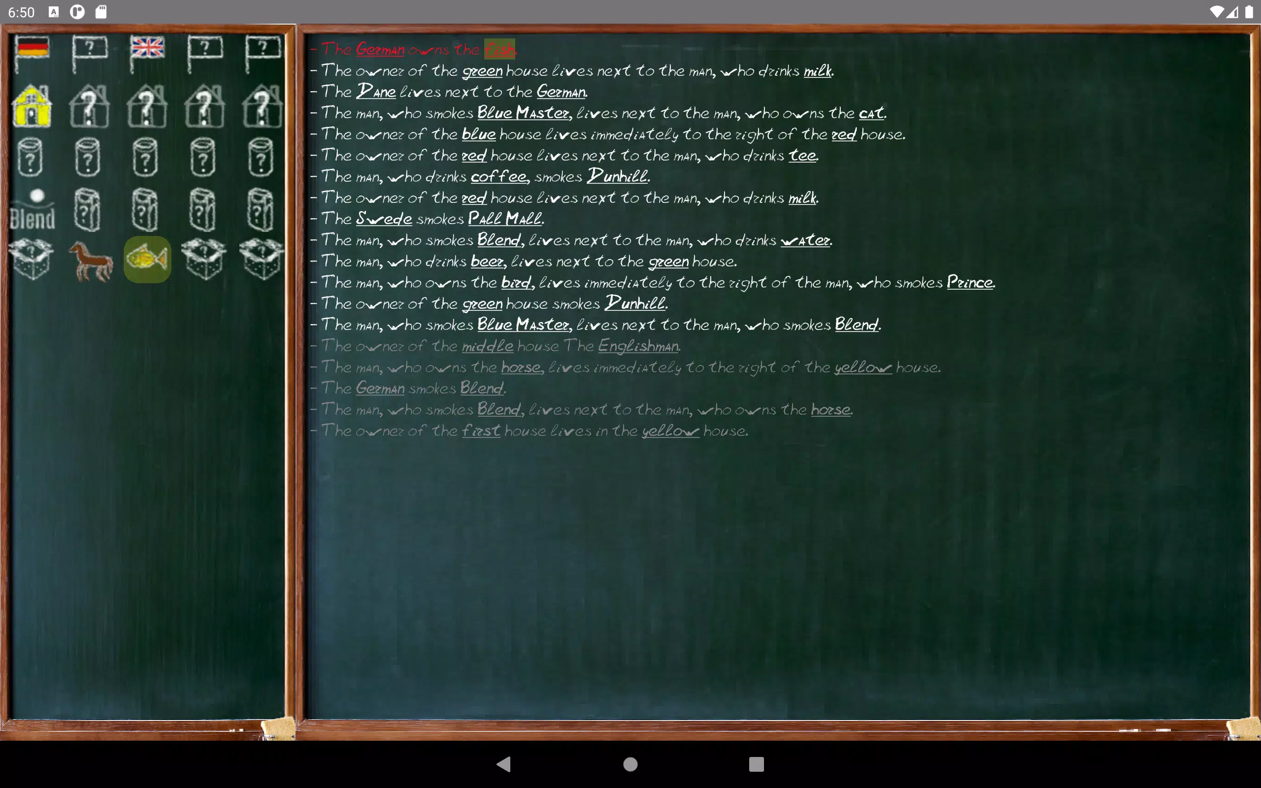 Zrzuty ekranu Einstein's riddle