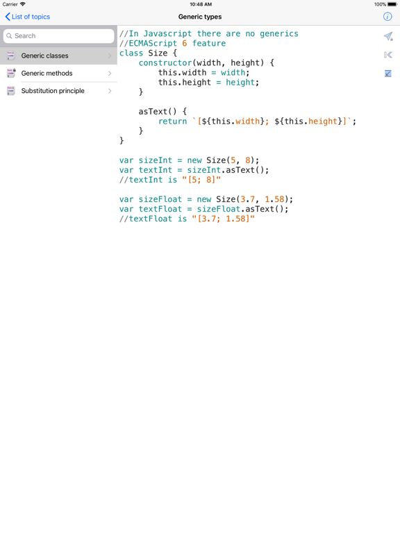 JavaScript Recipes iPad Screenshots
