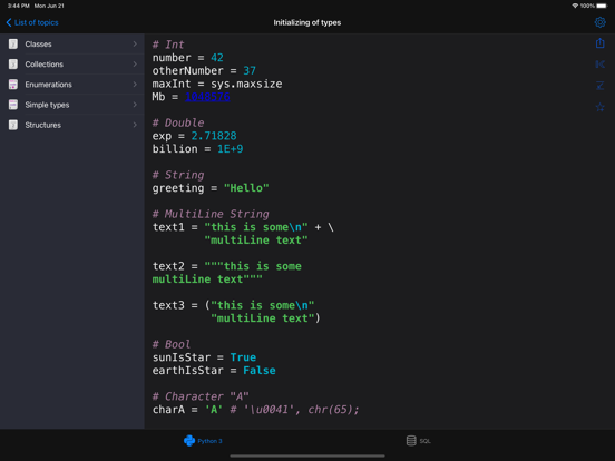 Python Recipes Pro iPad Screenshots