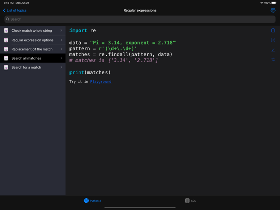 Python Recipes Pro iPad Screenshots