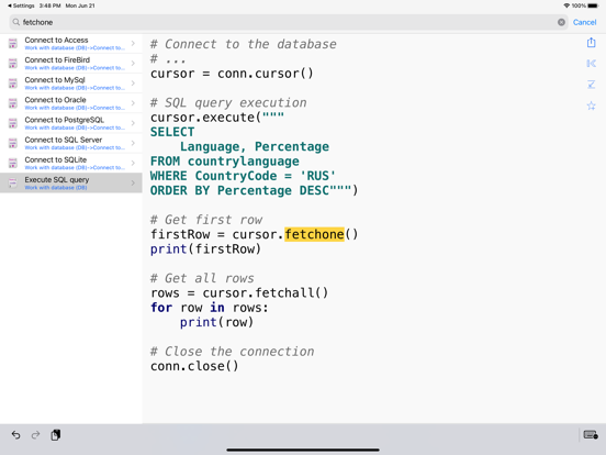 Python Recipes Pro iPad Screenshots
