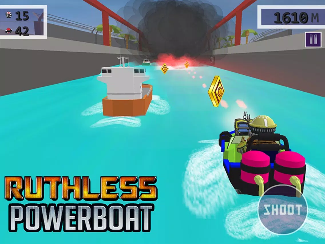 Ruthless Power Boat - 3D Shooting & Racing Game iPad  Screenshots