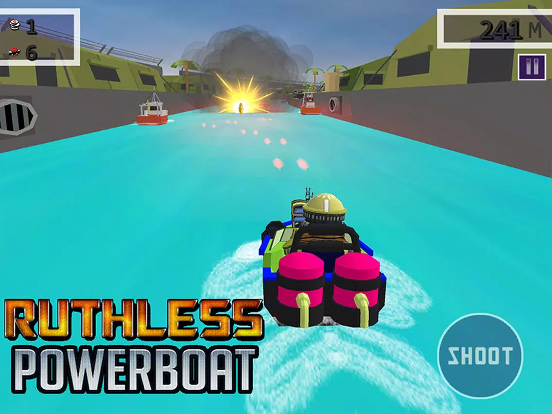 Ruthless Power Boat - 3D Shooting & Racing Game iPad  Screenshots