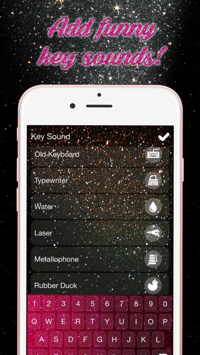 Glitter Keyboard Themes – Shiny Custom Keyboard Design with Glowing Backgrounds and new Emoji.s Screenshots