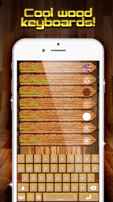 Wooden Keyboard Skins – Wood Themes for Keyboards with Cool Backgrounds and Fonts Screenshots