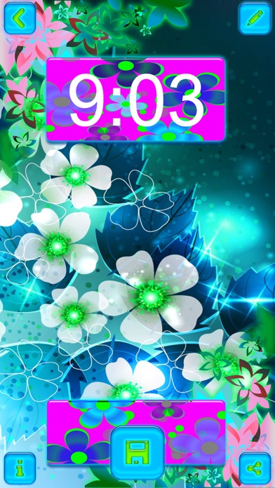 Neon Flower Wallpaper.s Collection – Glow.ing Background and Custom Lock Screen Themes Screenshots