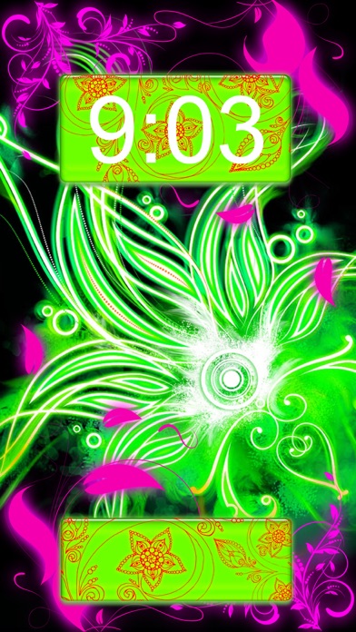 Neon Flower Wallpaper.s Collection – Glow.ing Background and Custom Lock Screen Themes Screenshots