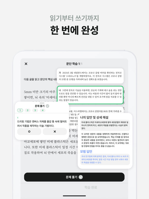 تصاویر 레서 : AI 국어 학습 튜터 iPad
