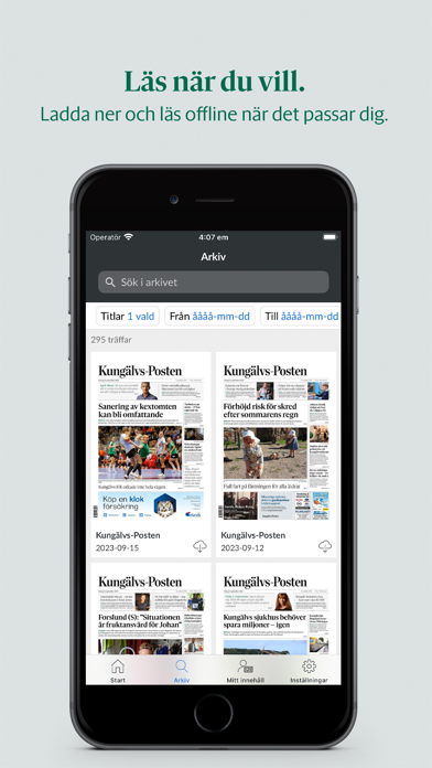 Kungälvs-Posten e-tidning Screenshots
