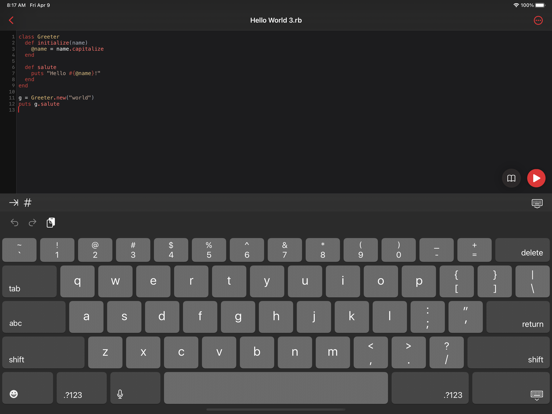Rubyist - Ruby Scripting iPad 应用截图