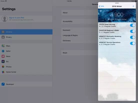 GPA Master - Track Your GPA iPad Screenshots