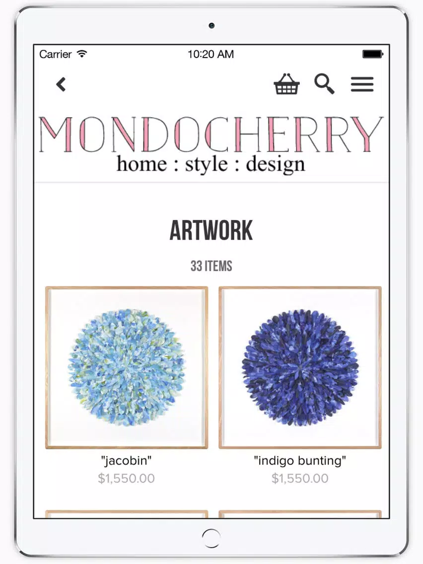 mondocherry - home : style : design iPad Screenshots