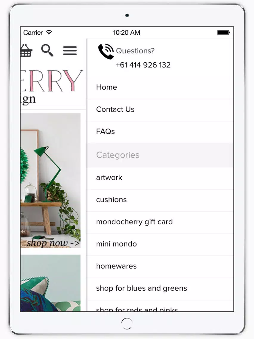 mondocherry - home : style : design iPad Screenshots