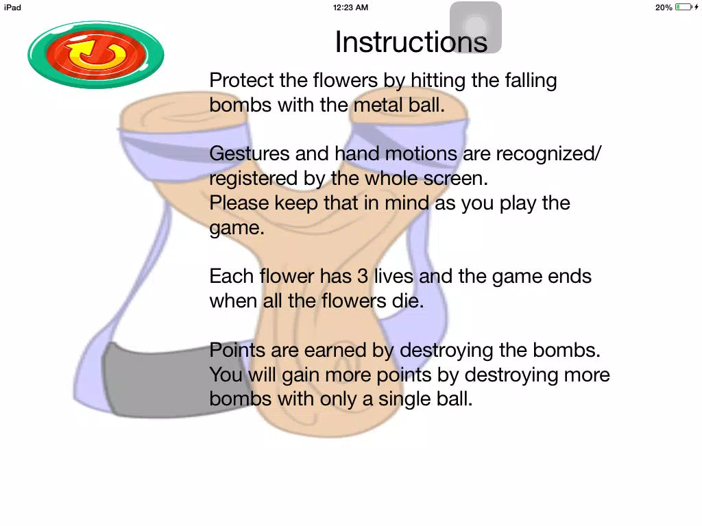Tangkapan skrin Flower Defence - Protection Against Falling Bombs iPad 