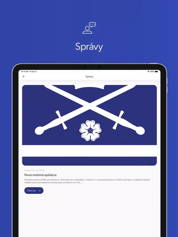 Ảnh chụp màn hình của Kežmarok iPad