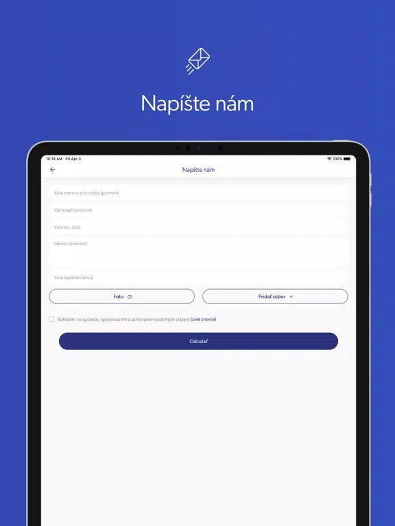 Ảnh chụp màn hình của Kežmarok iPad
