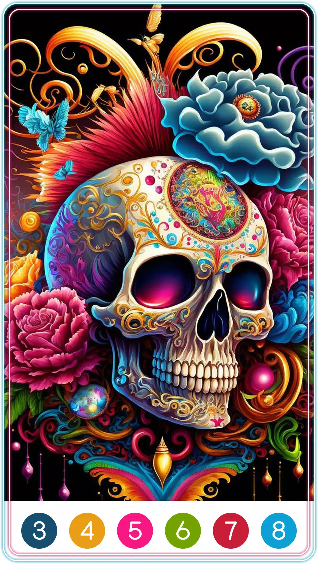 Skull Coloring Book स्क्रीनशॉट