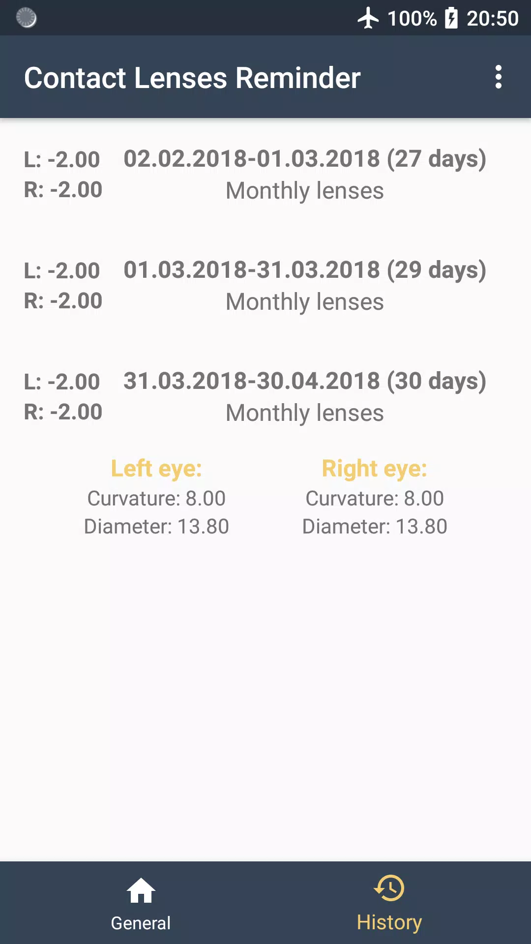 Contact Lenses Reminder应用截图