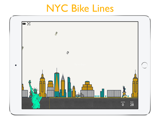 Tangkapan skrin NYC Bike Lines iPad 