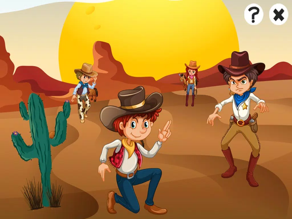 A Cowboys & Indians Learning Game for Children: Learn about the Wild West iPad Screenshots