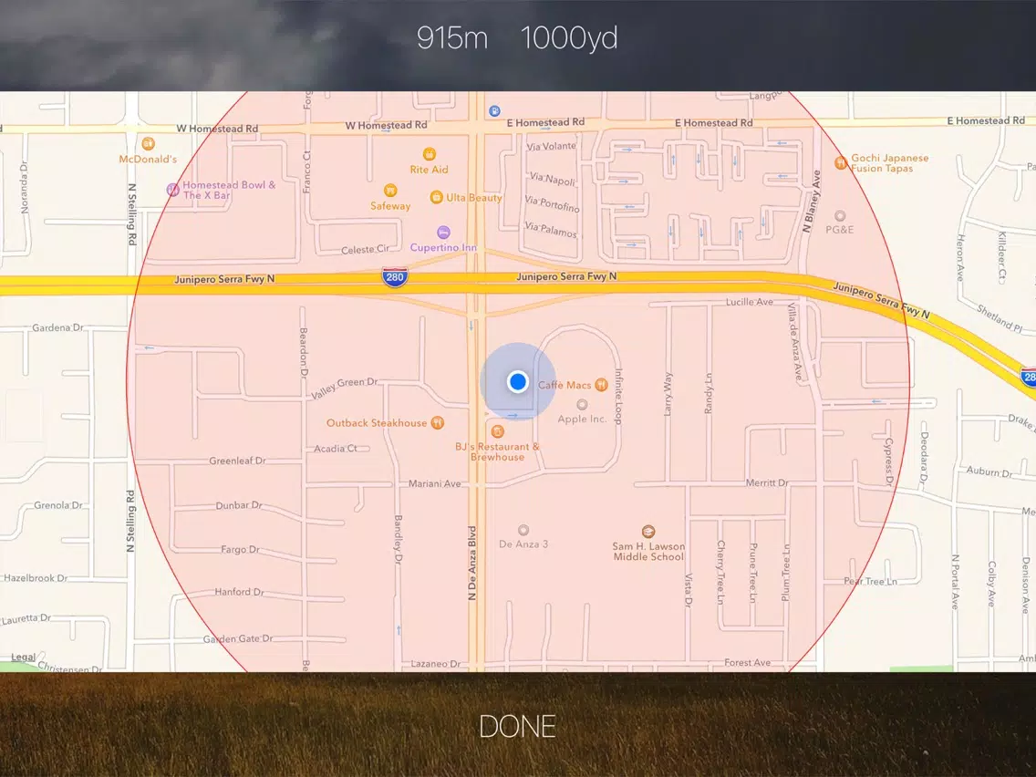 Thunderstorm Location Calculator - Get Distance & Location of the next Thunderstorm! iPad Screenshots