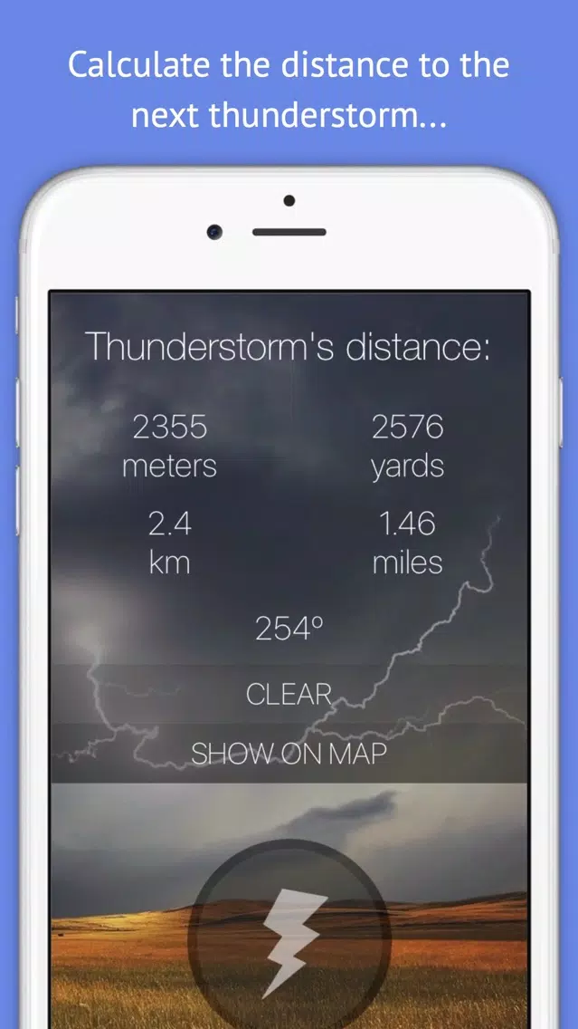 Thunderstorm Location Calculator - Get Distance & Location of the next Thunderstorm! Screenshots
