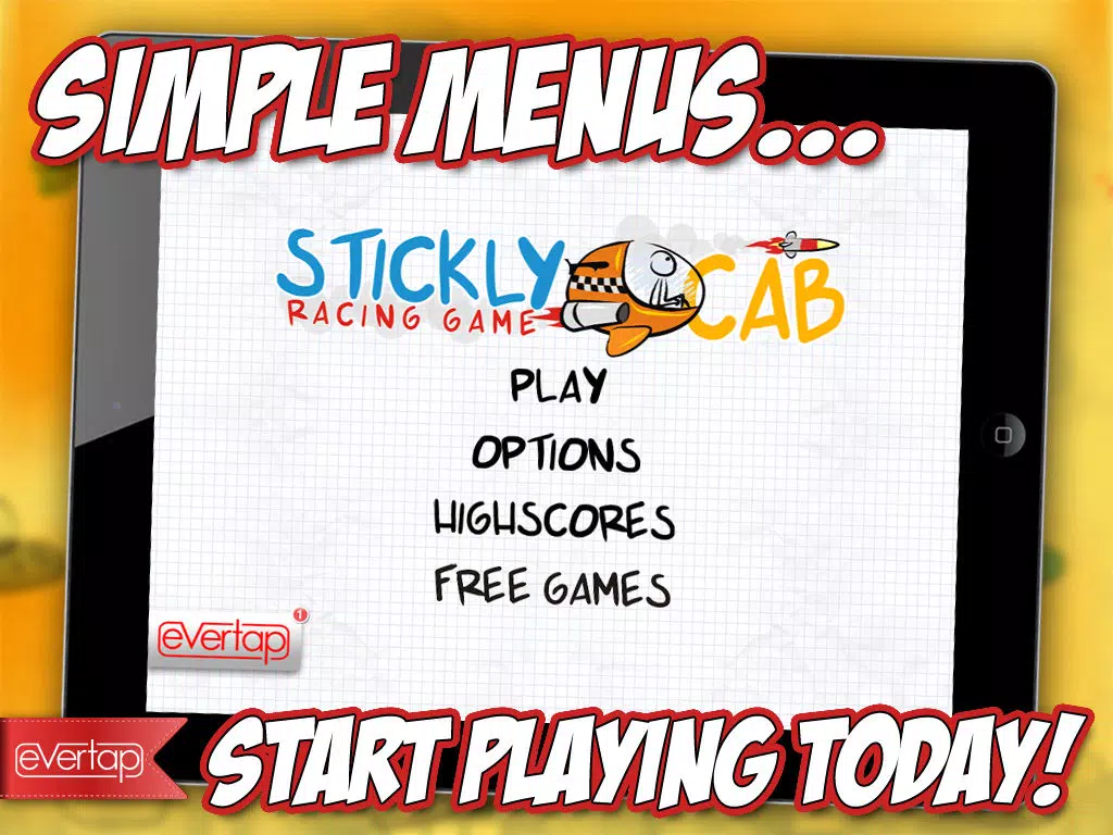 Free Stickly Cab Racing Game iPad 스크린샷
