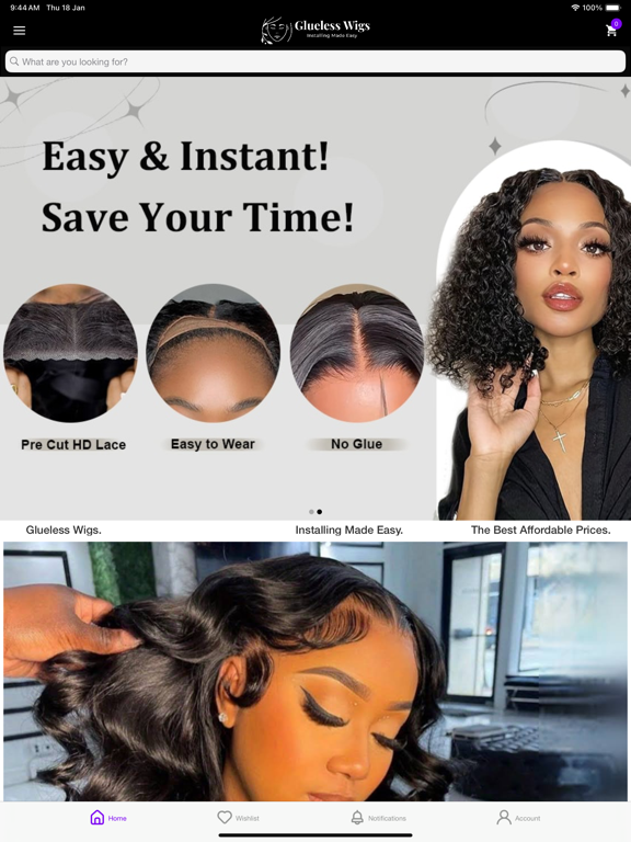 تصاویر Glueless Wigs iPad