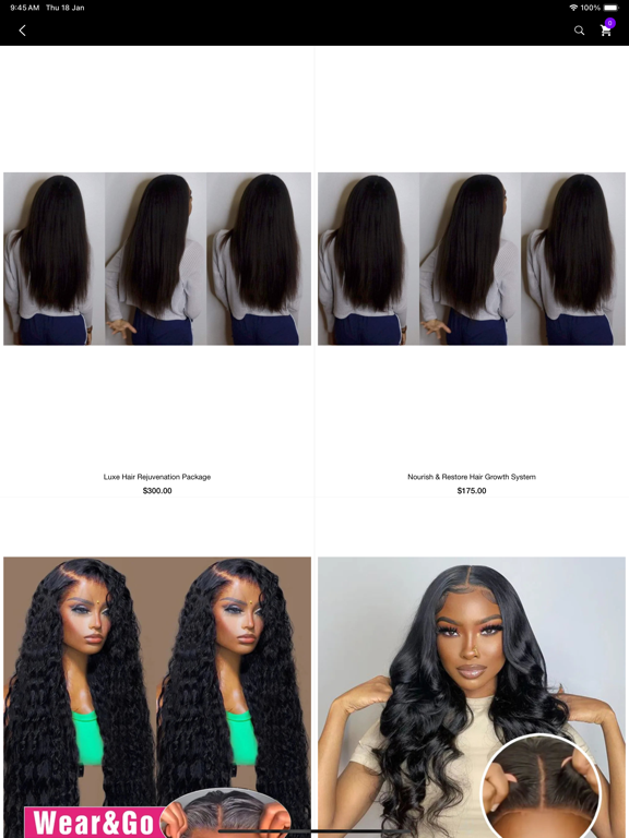تصاویر Glueless Wigs iPad