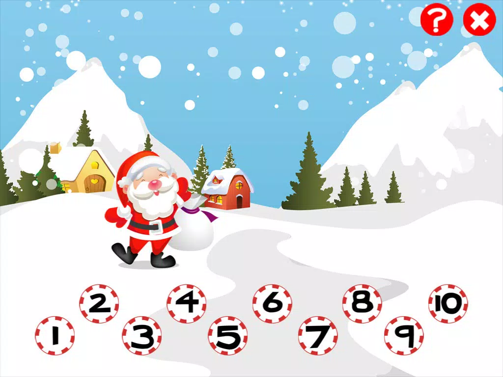 Christmas counting game for children: Learn to count the numbers 1-10 with Santa for Christmas iPad Screenshots