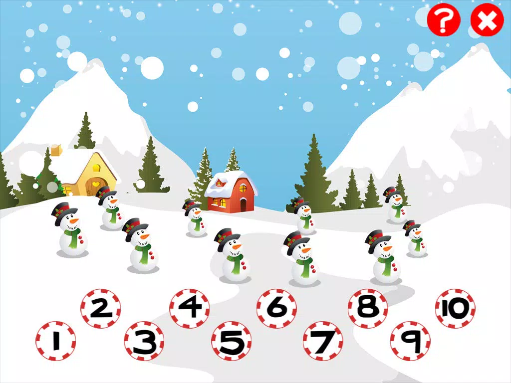 Christmas counting game for children: Learn to count the numbers 1-10 with Santa for Christmas iPad Screenshots