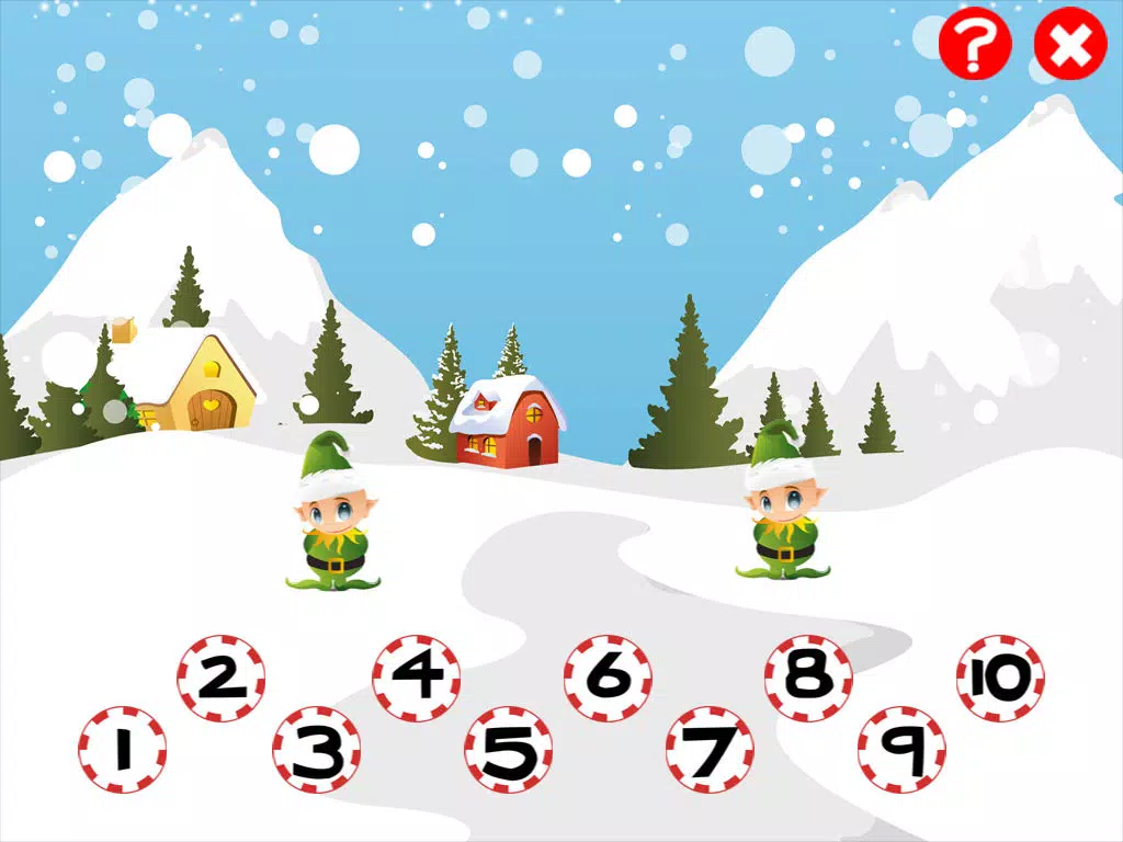 Christmas counting game for children: Learn to count the numbers 1-10 with Santa for Christmas iPad Screenshots