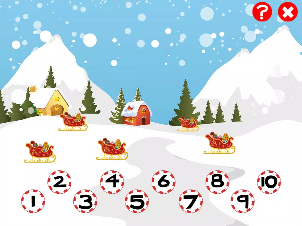 Christmas counting game for children: Learn to count the numbers 1-10 with Santa for Christmas iPad Screenshots