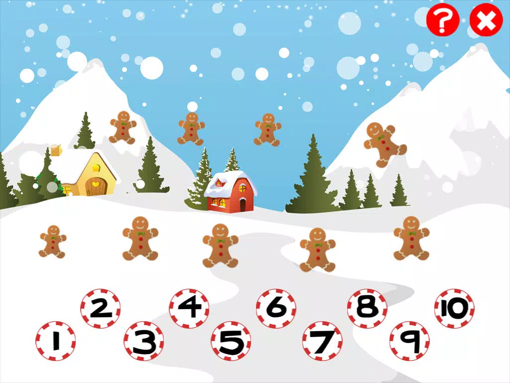 Christmas counting game for children: Learn to count the numbers 1-10 with Santa for Christmas iPad Screenshots
