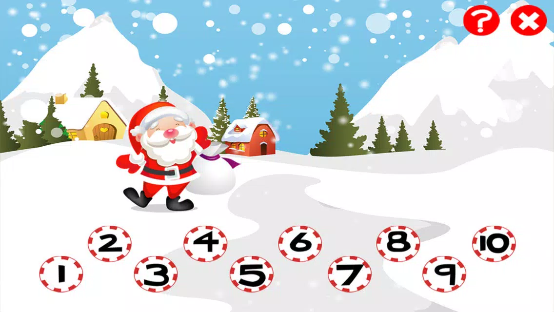 Christmas counting game for children: Learn to count the numbers 1-10 with Santa for Christmas Screenshots