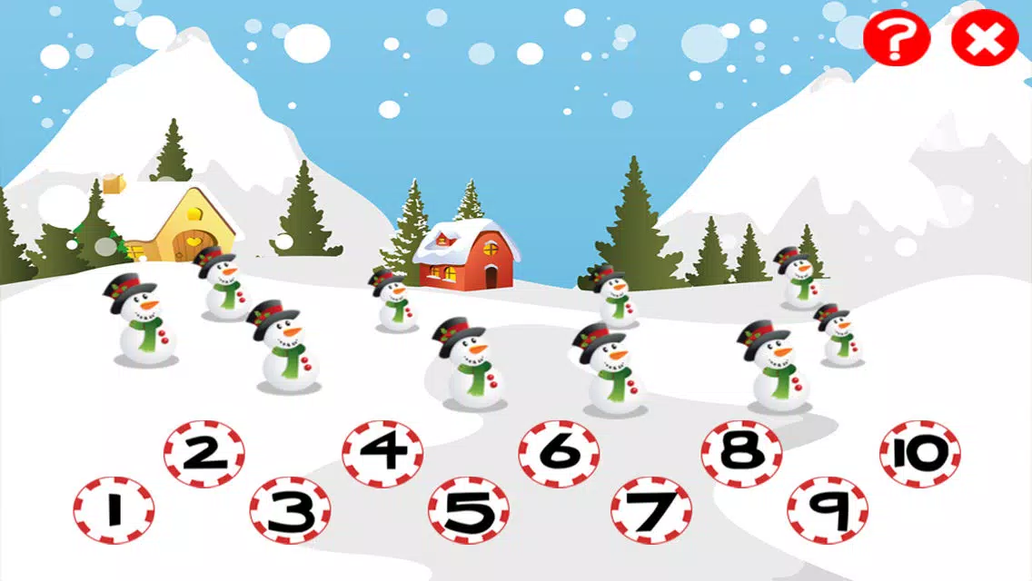 Christmas counting game for children: Learn to count the numbers 1-10 with Santa for Christmas Screenshots