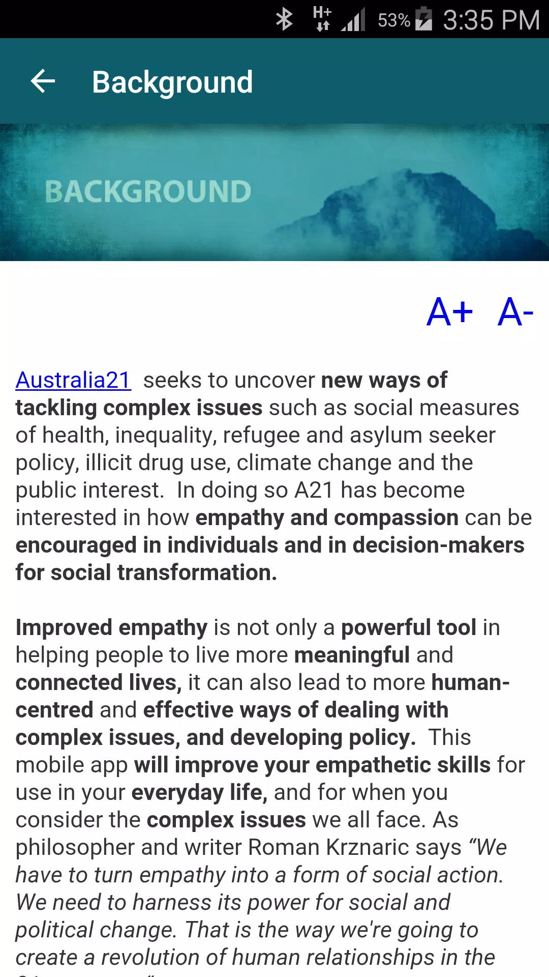 Empathy App Screenshots