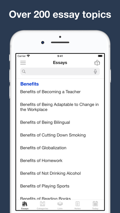 Essay writing materials Screenshots