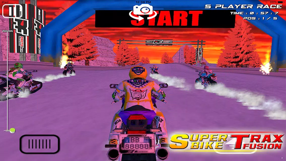 Captures d'écran de Super Bike Trax Fusion - 3D Racing Game
