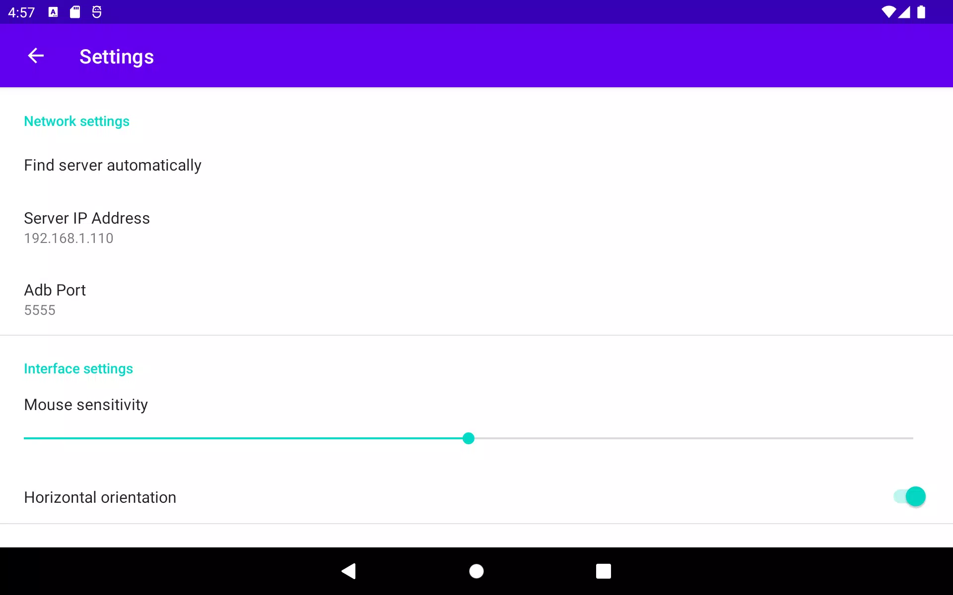 Android TV ADB Mouse Keyboard Screenshots