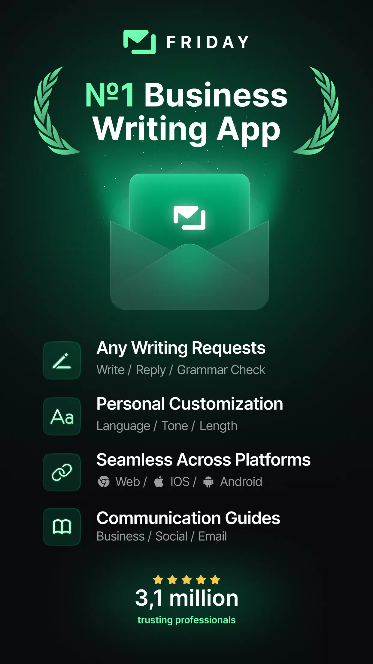 Friday: AI E-mail Assistant Screenshots