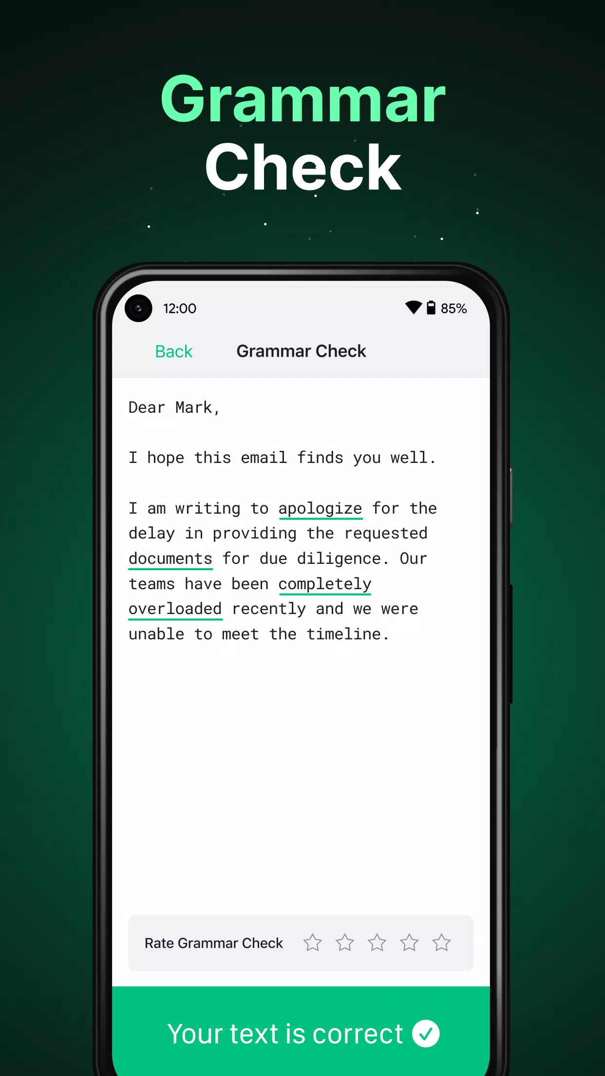 Friday: AI E-mail Assistant Screenshots