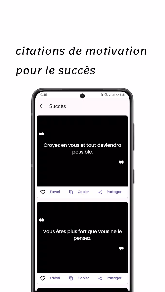Citations de Motivation Screenshots