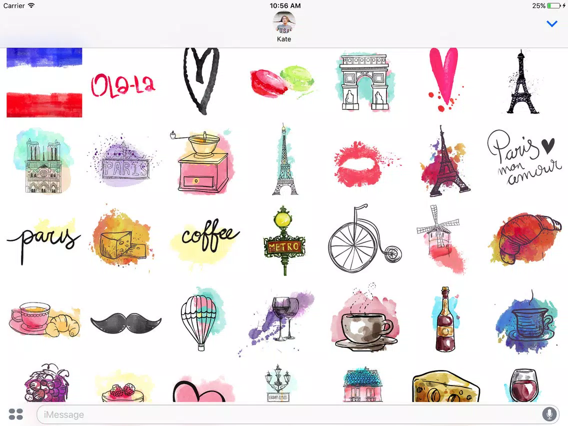 I love Paris Stickerpack - Paris mon amour iPad Screenshots